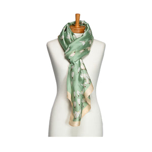 THSS2715: Mint: Snowdrop Flower Scarf