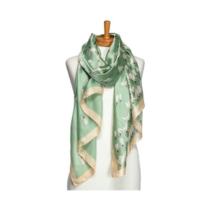 THSS2715: Mint: Snowdrop Flower Scarf