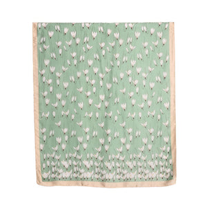 THSS2715: Mint: Snowdrop Flower Scarf