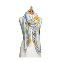 Load image into Gallery viewer, THSS2716: Sky Blue: Blushing Poppies Scarf
