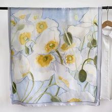 Load image into Gallery viewer, THSS2716: Sky Blue: Blushing Poppies Scarf
