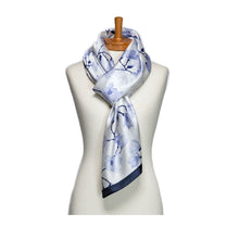 Load image into Gallery viewer, THSS2718: Blue: Flower Blossoms Scarf
