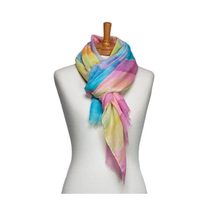 THSS2719: Multicolour: Rainbow Stripes Scarf