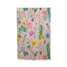 Load image into Gallery viewer, THSS2727: Peach: Dandelions and Wildflowers Scarf
