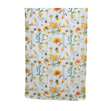 Load image into Gallery viewer, THSS2731: White: Bees and Wild Flowers Scarf
