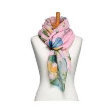 Load image into Gallery viewer, THSS2733: Pink: Butterfly Garden Scarf
