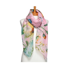 Load image into Gallery viewer, THSS2733: Pink: Butterfly Garden Scarf
