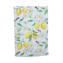 Load image into Gallery viewer, THSS2737: White: Lemons and Bees Scarf
