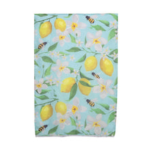 Load image into Gallery viewer, THSS2739: Aqua: Lemons and Bees Scarf
