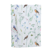 Load image into Gallery viewer, THSS2741: White: Birds, Butterflies, Dragonflies Scarf
