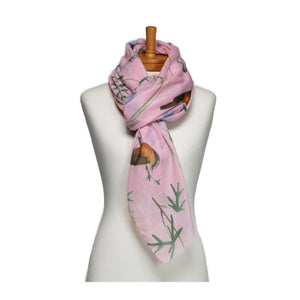 THSS2742: Pink: Birds, Butterflies, Dragonflies Scarf