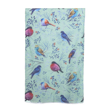 Load image into Gallery viewer, THSS2744: Mint: Birds and Branches Scarf
