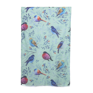 THSS2744: Mint: Birds and Branches Scarf