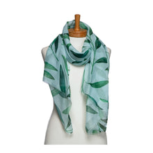 Load image into Gallery viewer, THSS2747: Mint: Leaves Scarf
