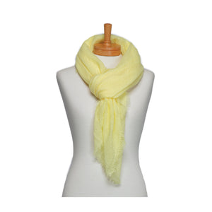 THSS2749: Yellow: Plain Pastel Scarf