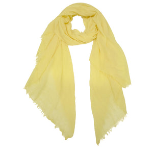 THSS2749: Yellow: Plain Pastel Scarf