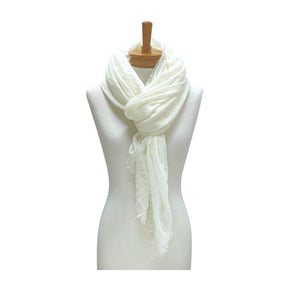 THSS2750: Cream: Plain Pastel Scarf