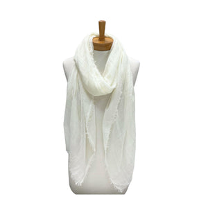 THSS2750: Cream: Plain Pastel Scarf