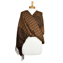 Load image into Gallery viewer, THSS2390: Brown: Houndstooth Scarf
