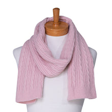 Load image into Gallery viewer, THSS2435: Pink: Cable Rib Scarf
